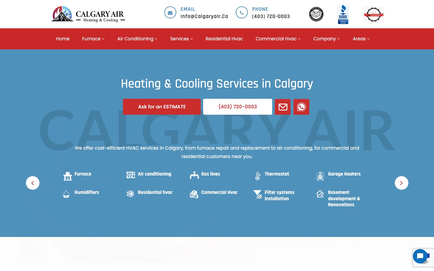 The current homepage